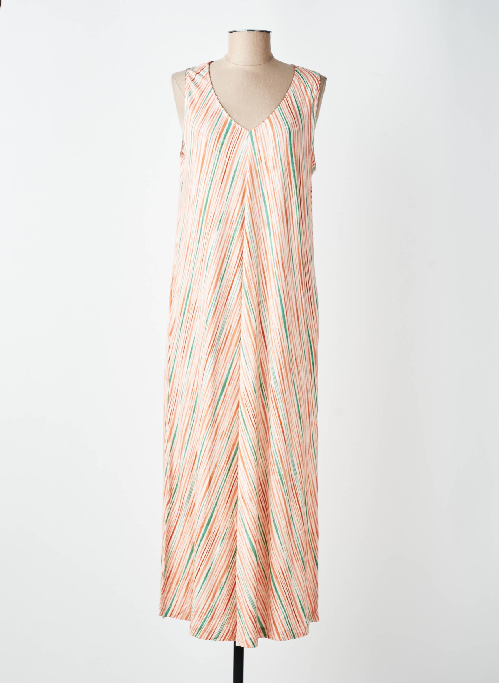 Robe longue sans manche sans manche orange GUITARE femme