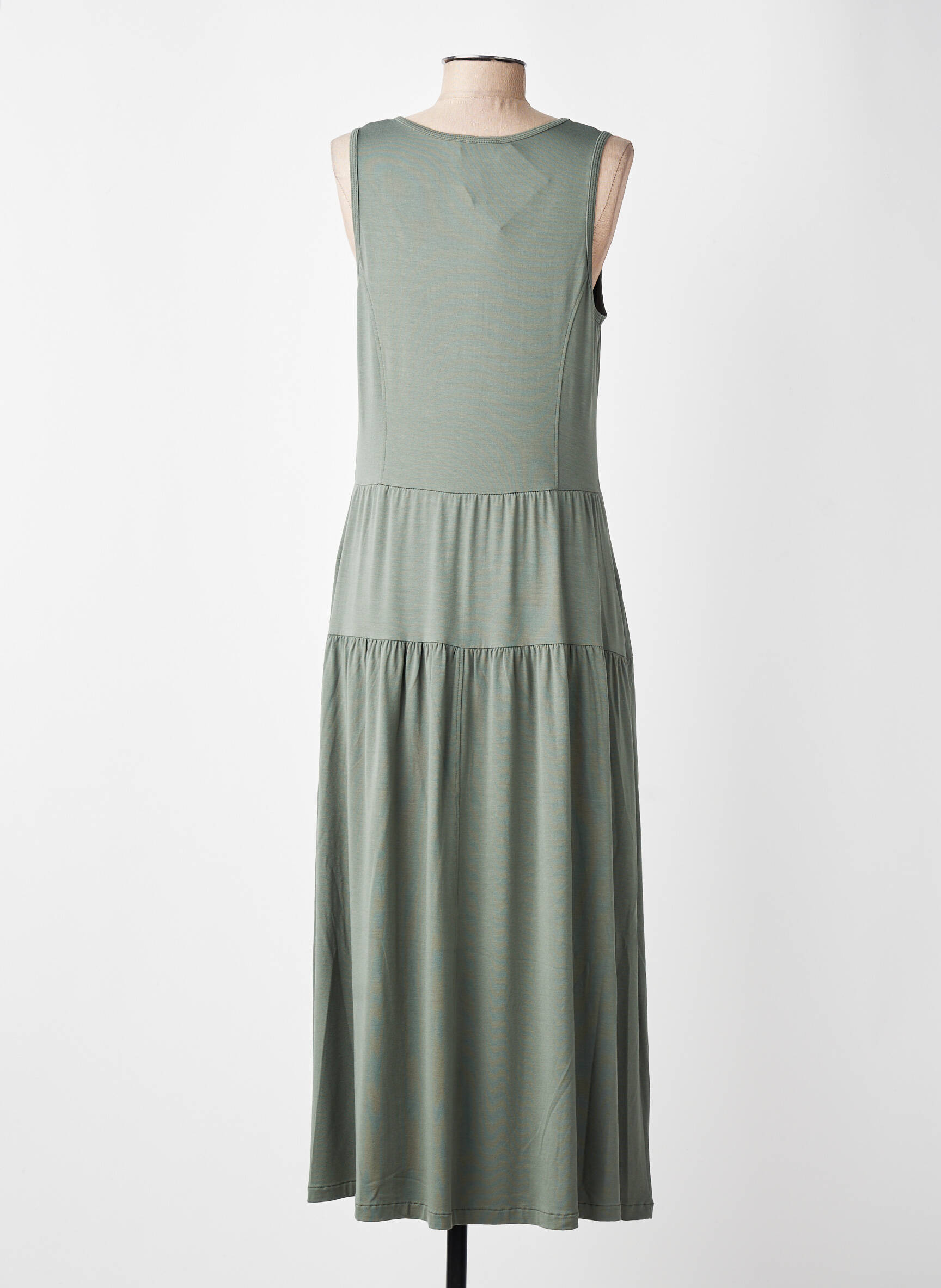 Robe longue sans manche sans manche vert GUITARE femme