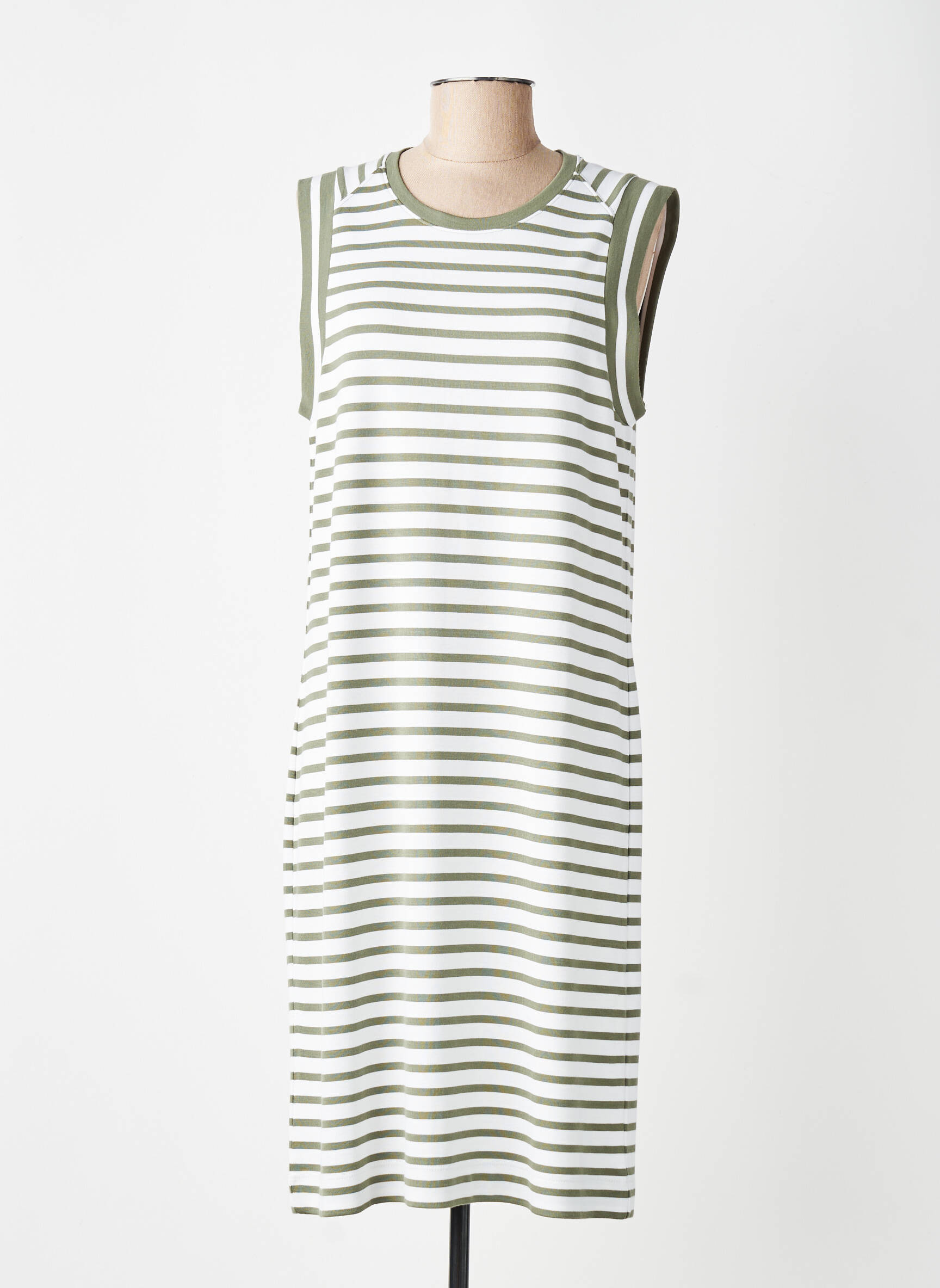 Robe mi-longue sans manche sans manche blanc OLSEN femme