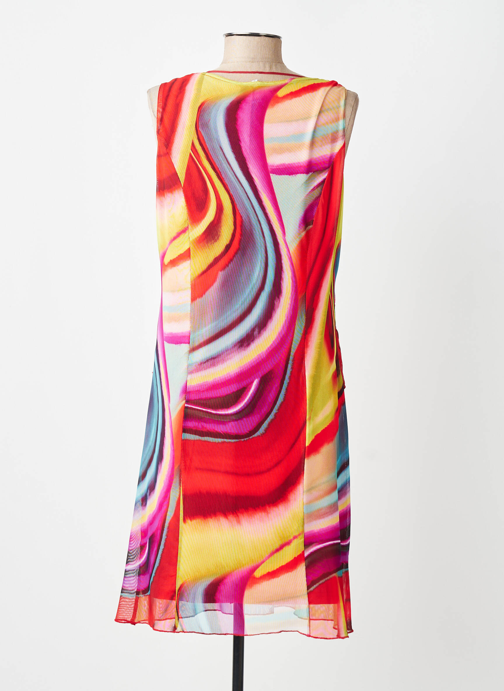 Robe mi-longue sans manche sans manche rouge GREGORY PAT femme