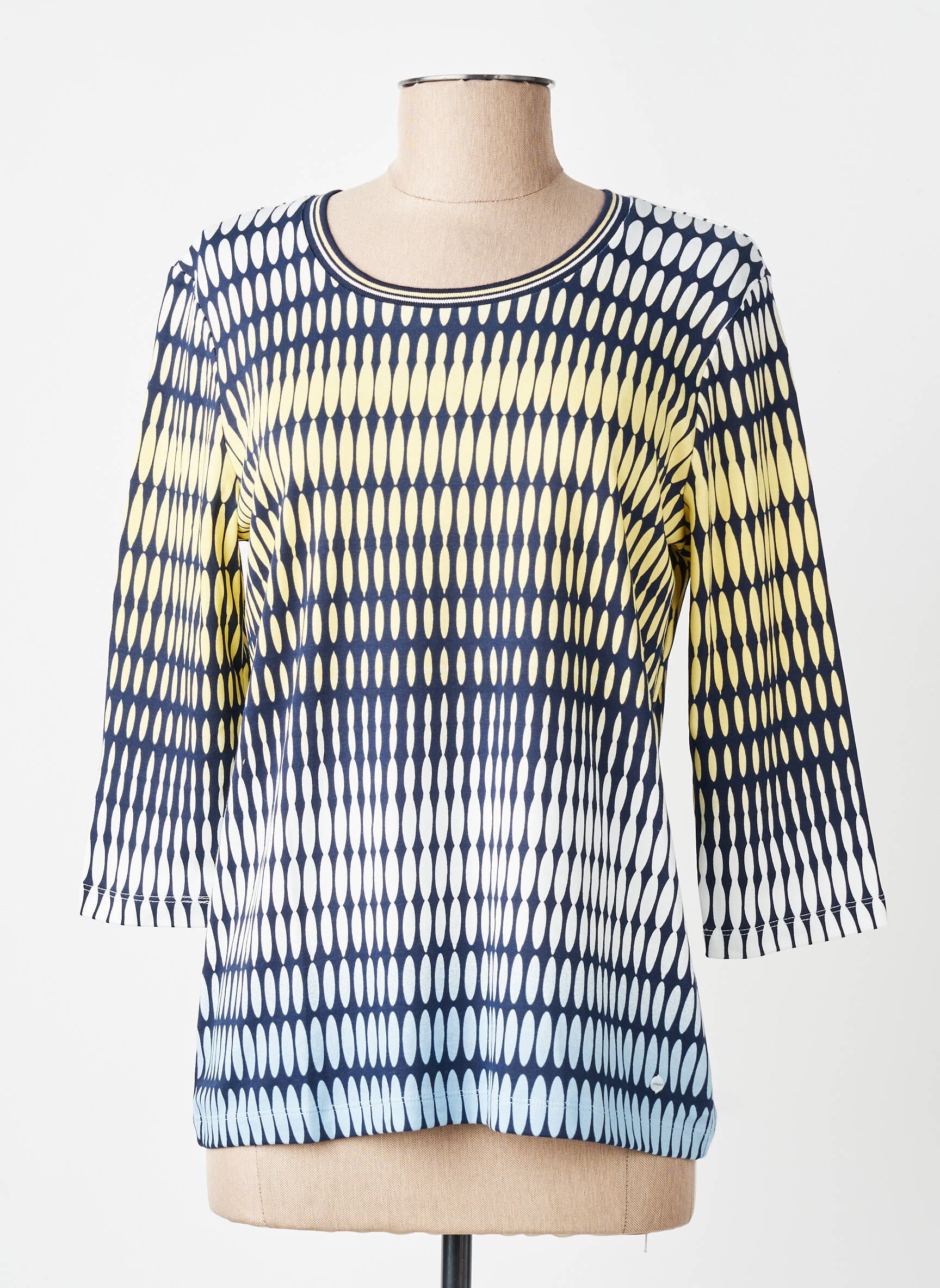 T-shirt manches 3/4 manches 3/4 bleu OLSEN femme