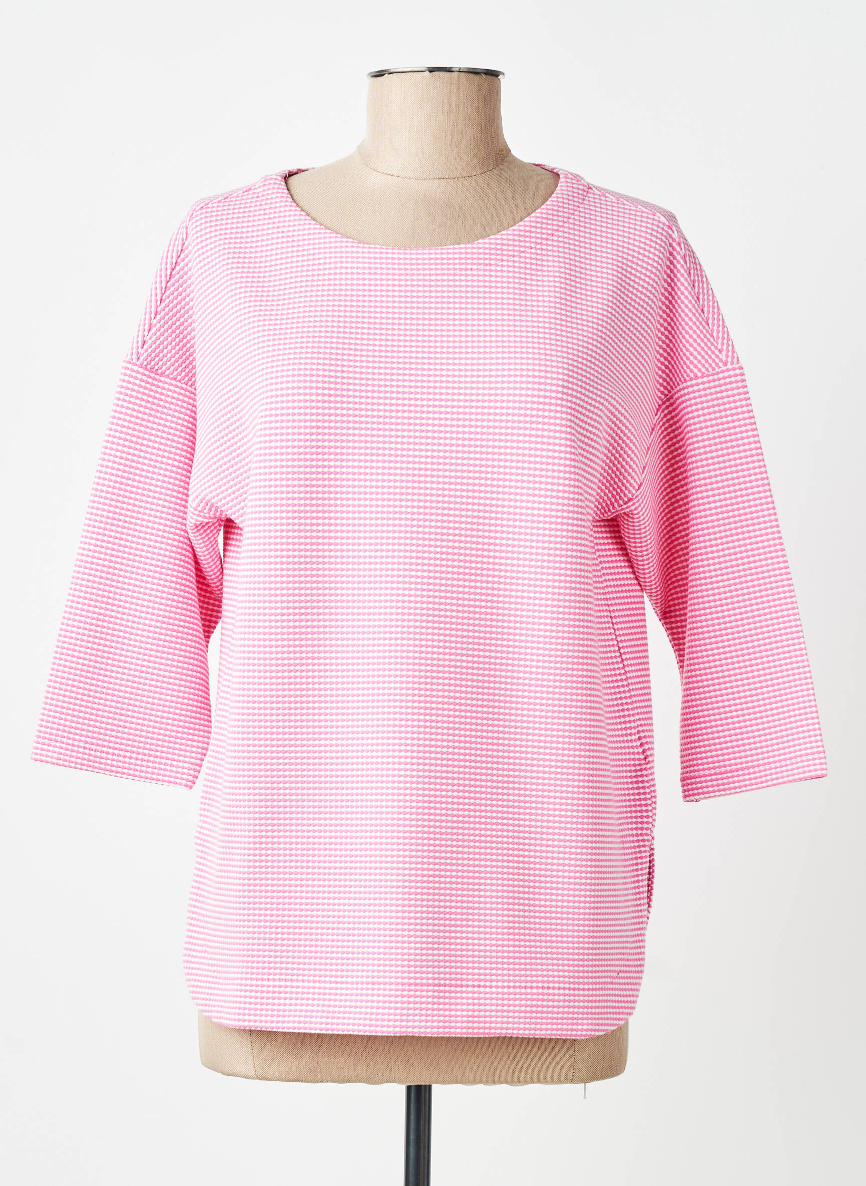 Sweat-shirt stretch manches 3/4 rose OLSEN femme