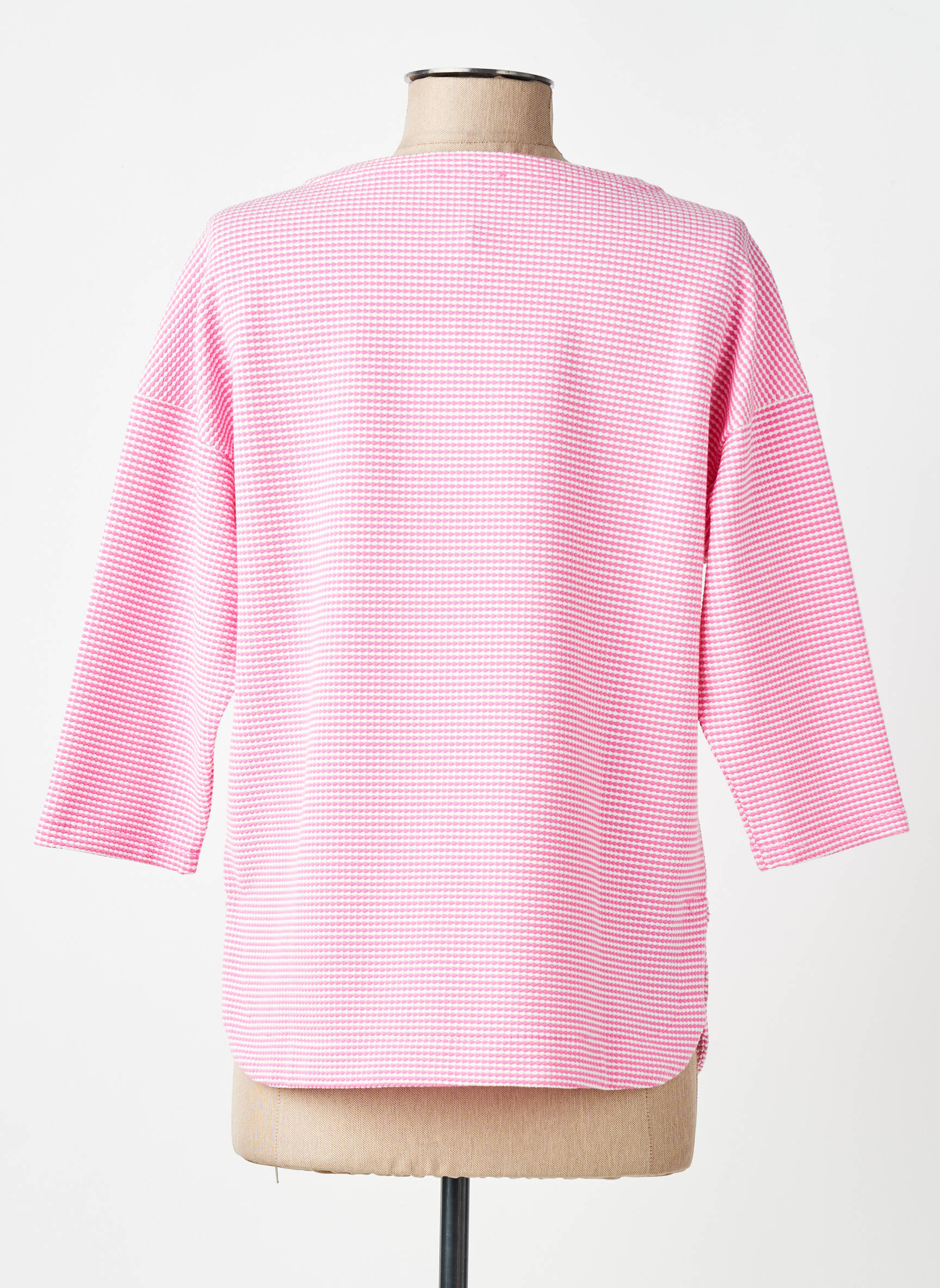 Sweat-shirt stretch manches 3/4 rose OLSEN femme