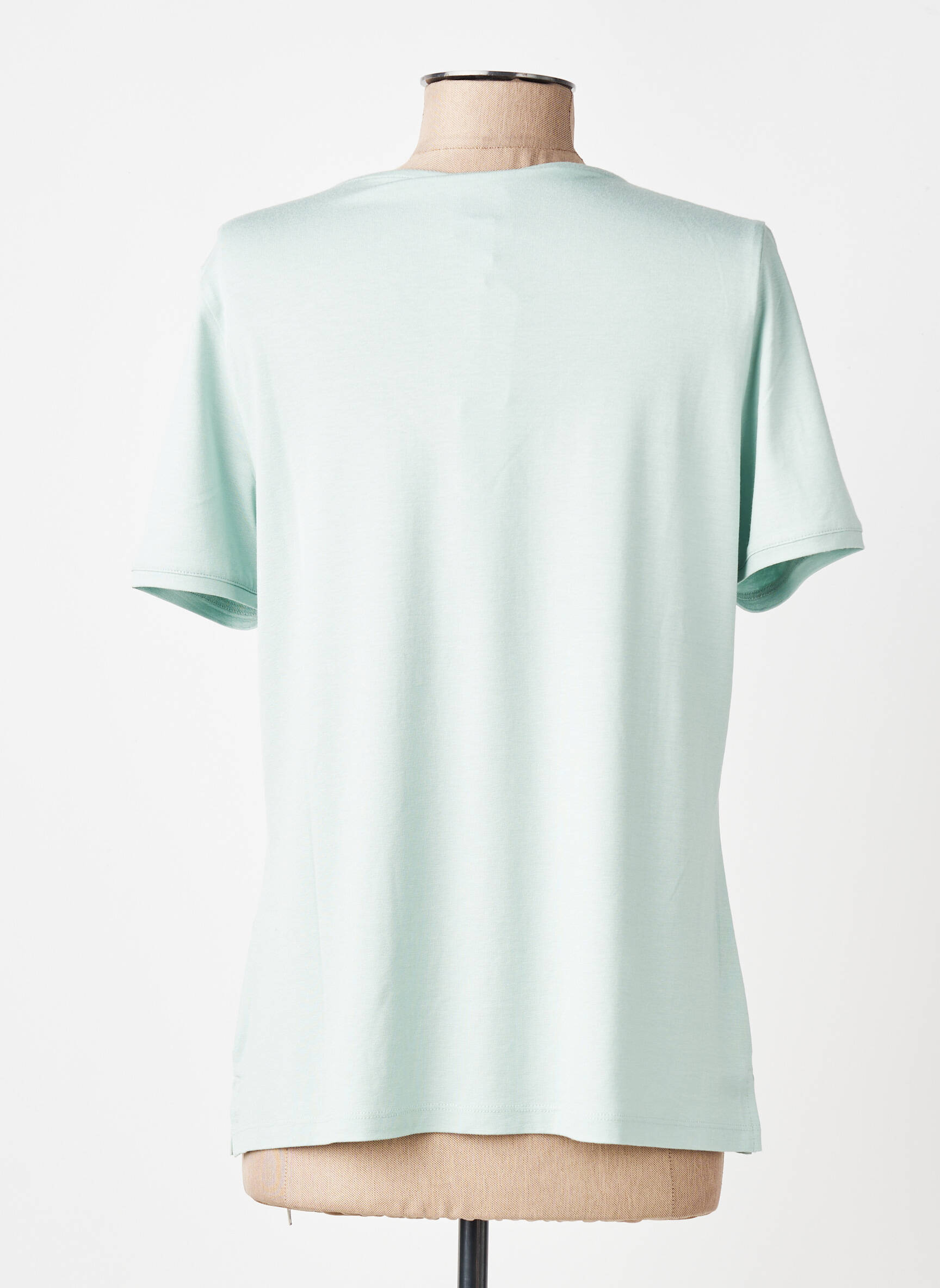 T-shirt coupe droite manches courtes vert GUY DUBOUIS femme