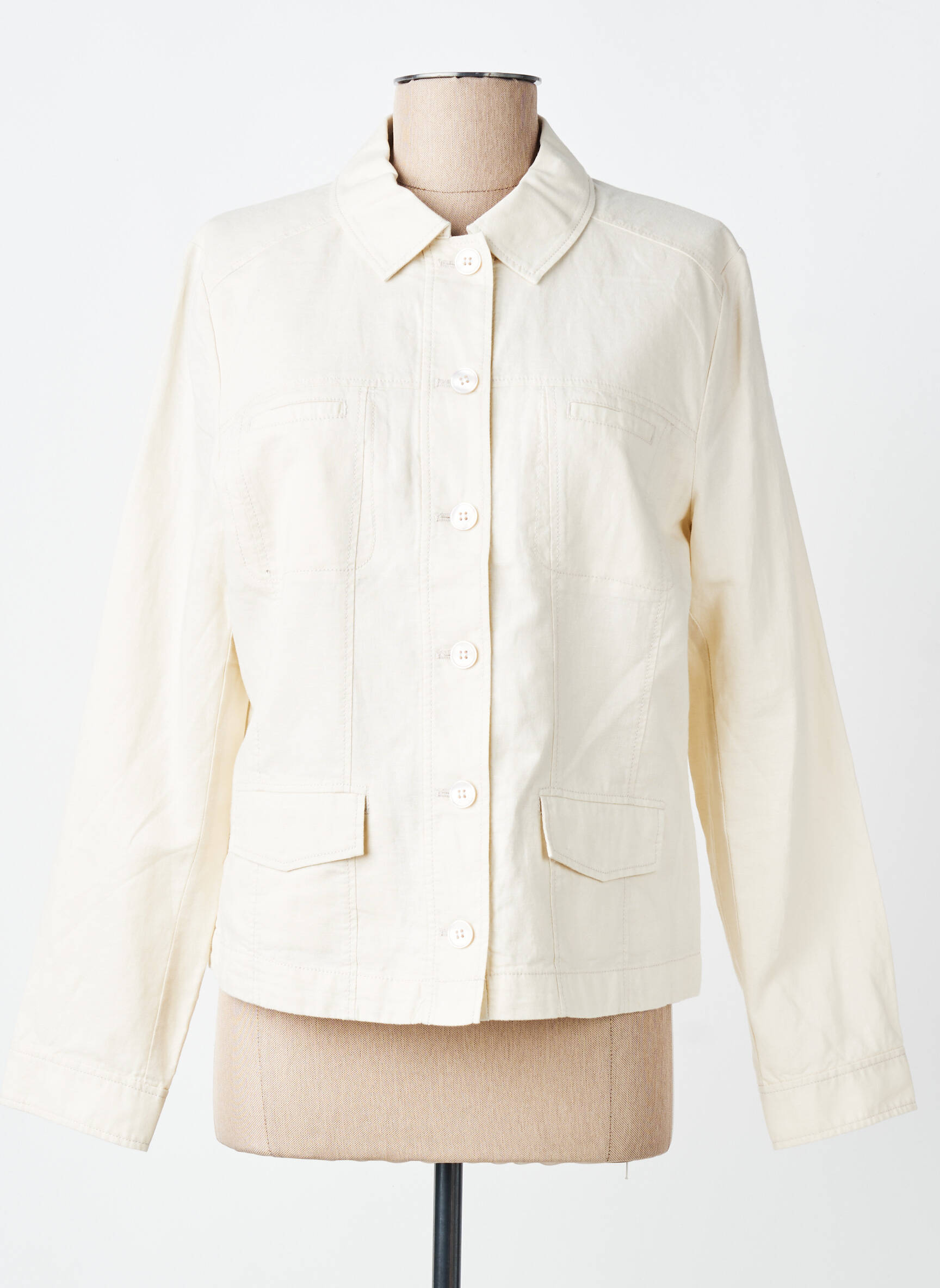 Veste casual poignets boutonnés avec fente beige OLSEN femme