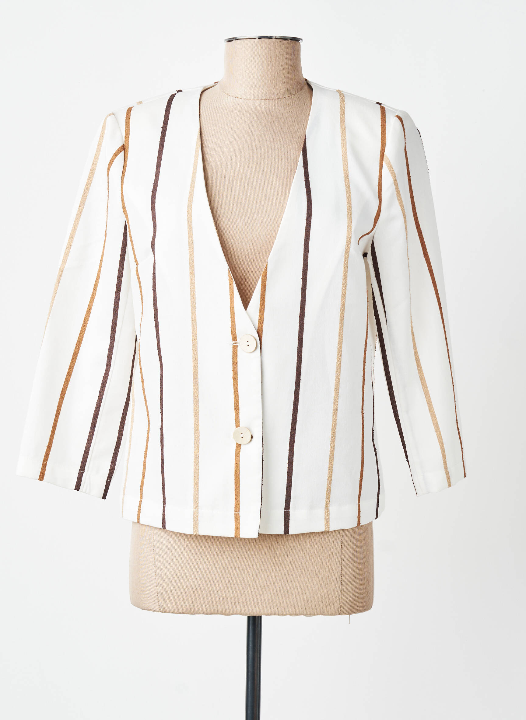 Veste casual coupe droite blanc PAZ TORRAS femme