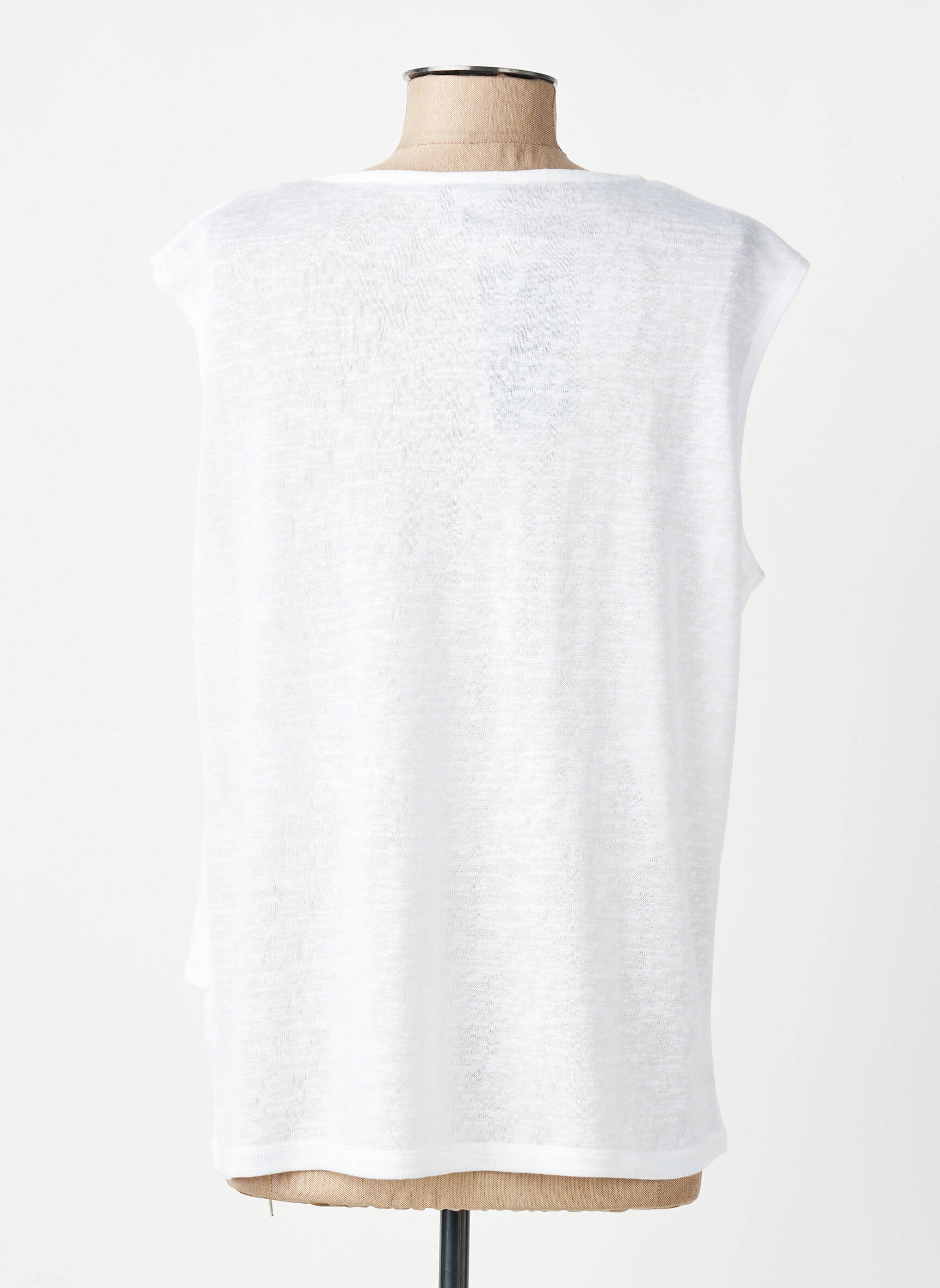 Top manches courtes manches courtes blanc MARBLE femme