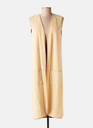 Gilet sans manche coupe droite beige CALIDA femme