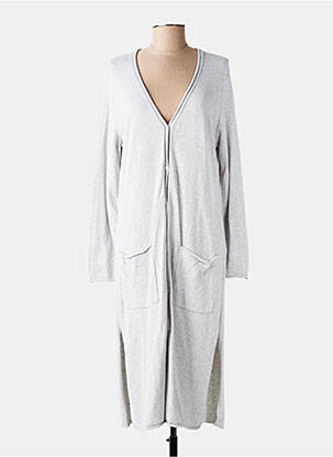 Gilet manches longues fermeture boutonnée sur le devant gris LE CHAT femme
