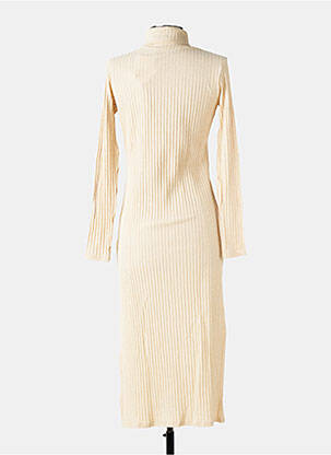 Robe longue manches longues manches longues beige CALIDA femme