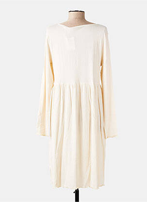 Robe mi-longue manches longues manches longues beige CALIDA femme