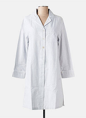 Chemise de nuit imprimé rayures bleu PILUS femme