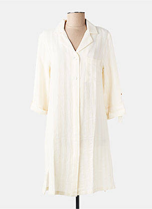 Chemise de nuit fermeture boutonnée sur le devant beige PILUS femme
