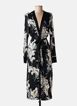 Veste kimono manches longues noir CALIDA femme