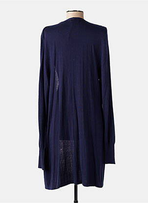 Gilet manches longues manches longues bleu MARJOLAINE femme