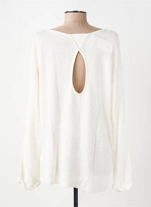 Pull coupe droite manches longues blanc CHANTELLE femme