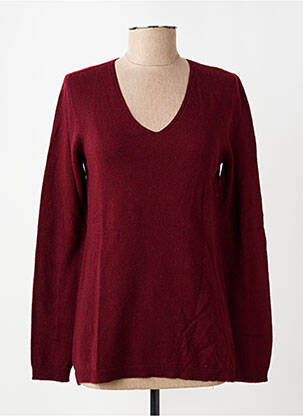 Pull coupe droite manches longues rouge OSCALITO femme