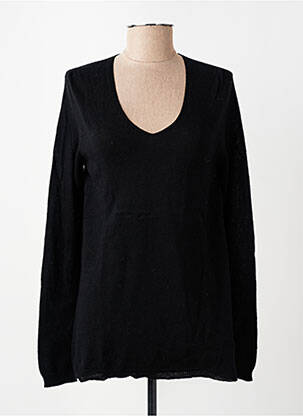 Pull coupe droite manches longues noir OSCALITO femme