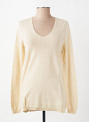 Pull coupe droite manches longues beige OSCALITO femme