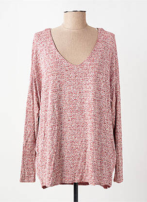 Pull coupe droite manches longues rouge CALIDA femme