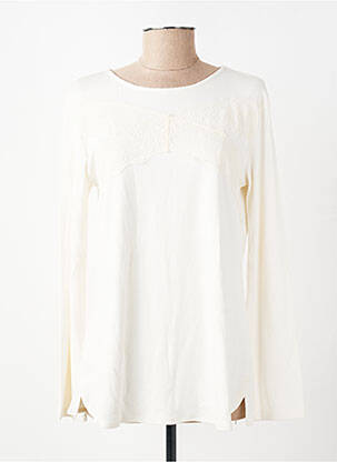 T-shirt manches longues manches longues blanc LE CHAT femme
