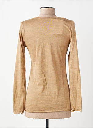 T-shirt manches longues manches longues marron LISANZA femme