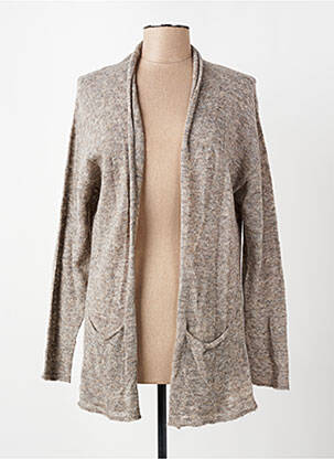 Gilet manches longues manches longues marron OSCALITO femme