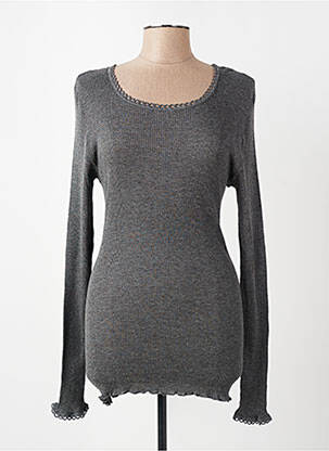 T-shirt manches longues manches longues gris LISANZA femme