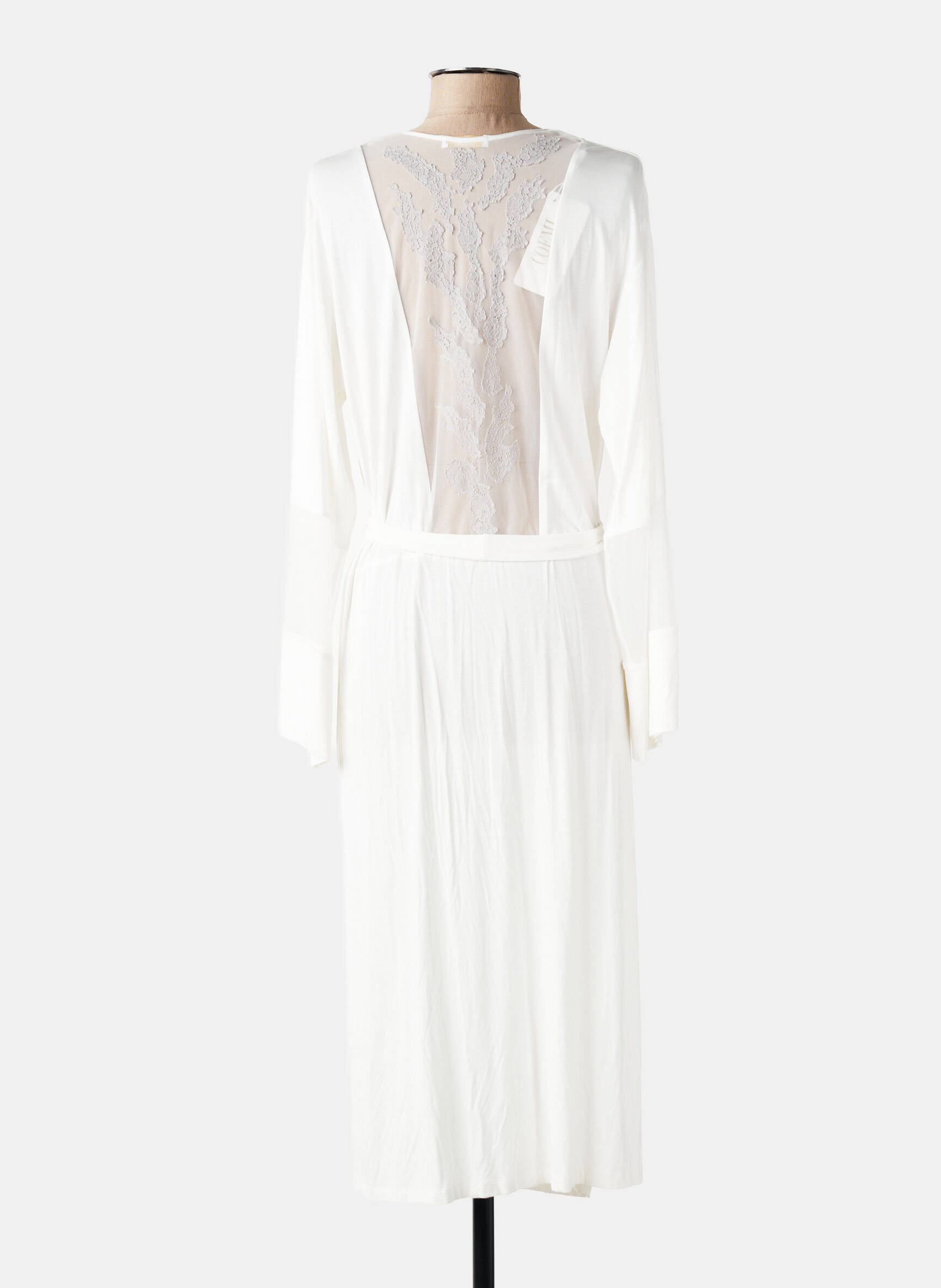 Robe de chambre stretch blanc COEMI femme