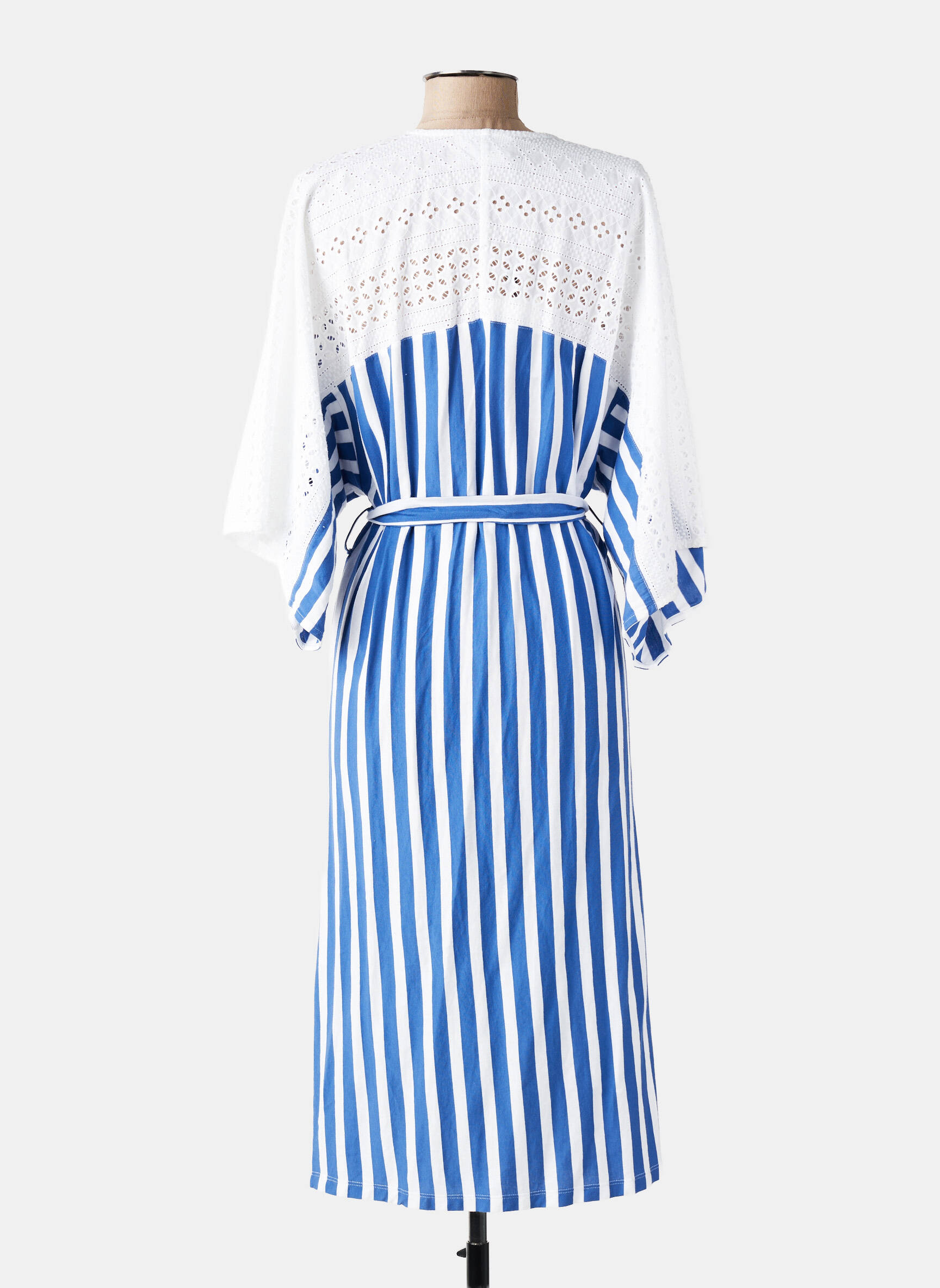 Robe de chambre col v bleu PLUTO ON THE MOON femme