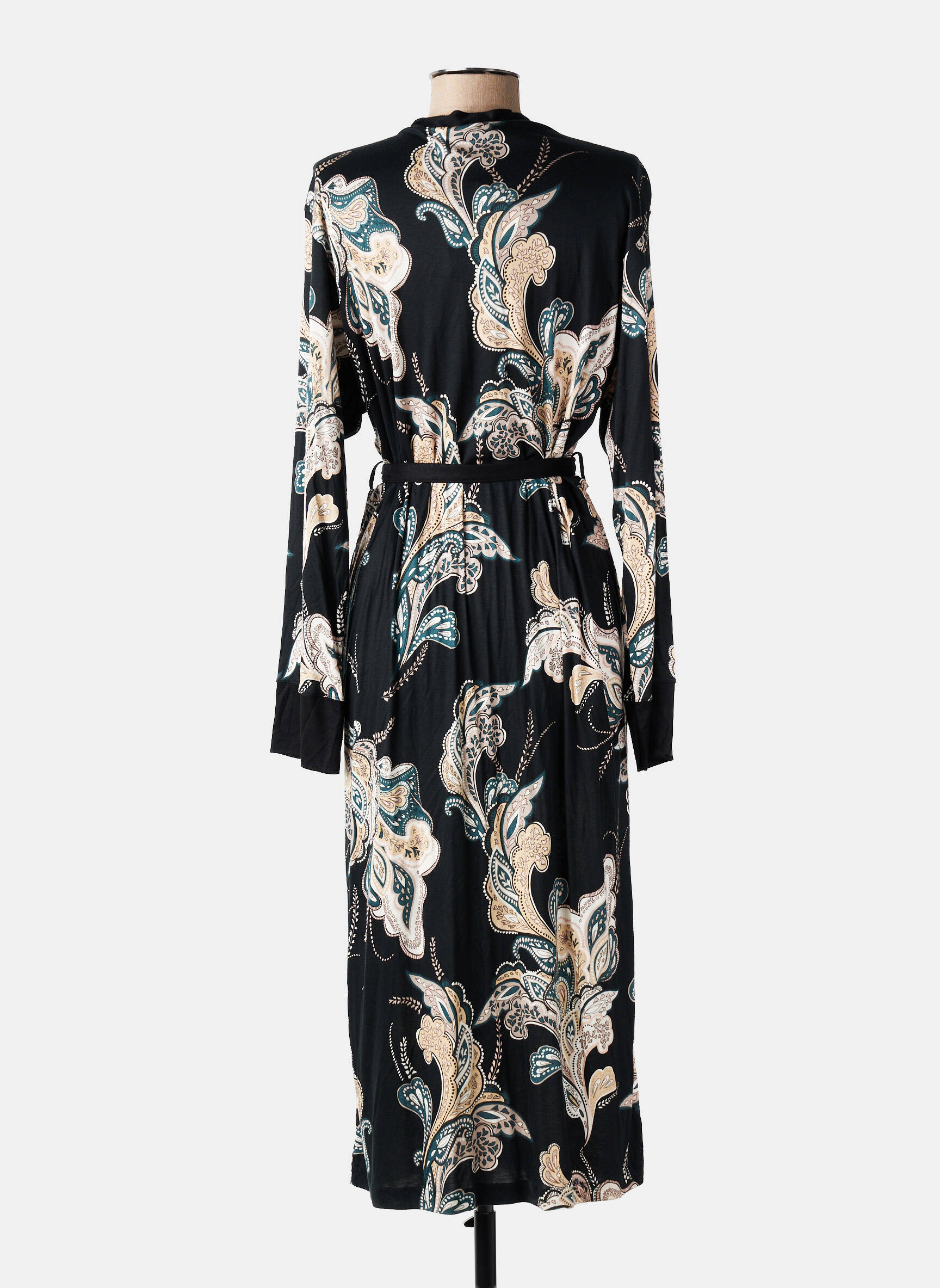 Veste kimono manches longues noir CALIDA femme