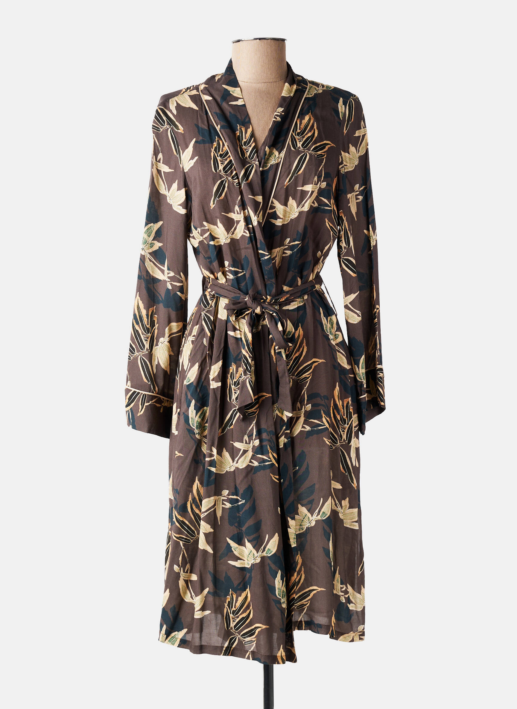 Veste kimono manches longues marron PILUS femme