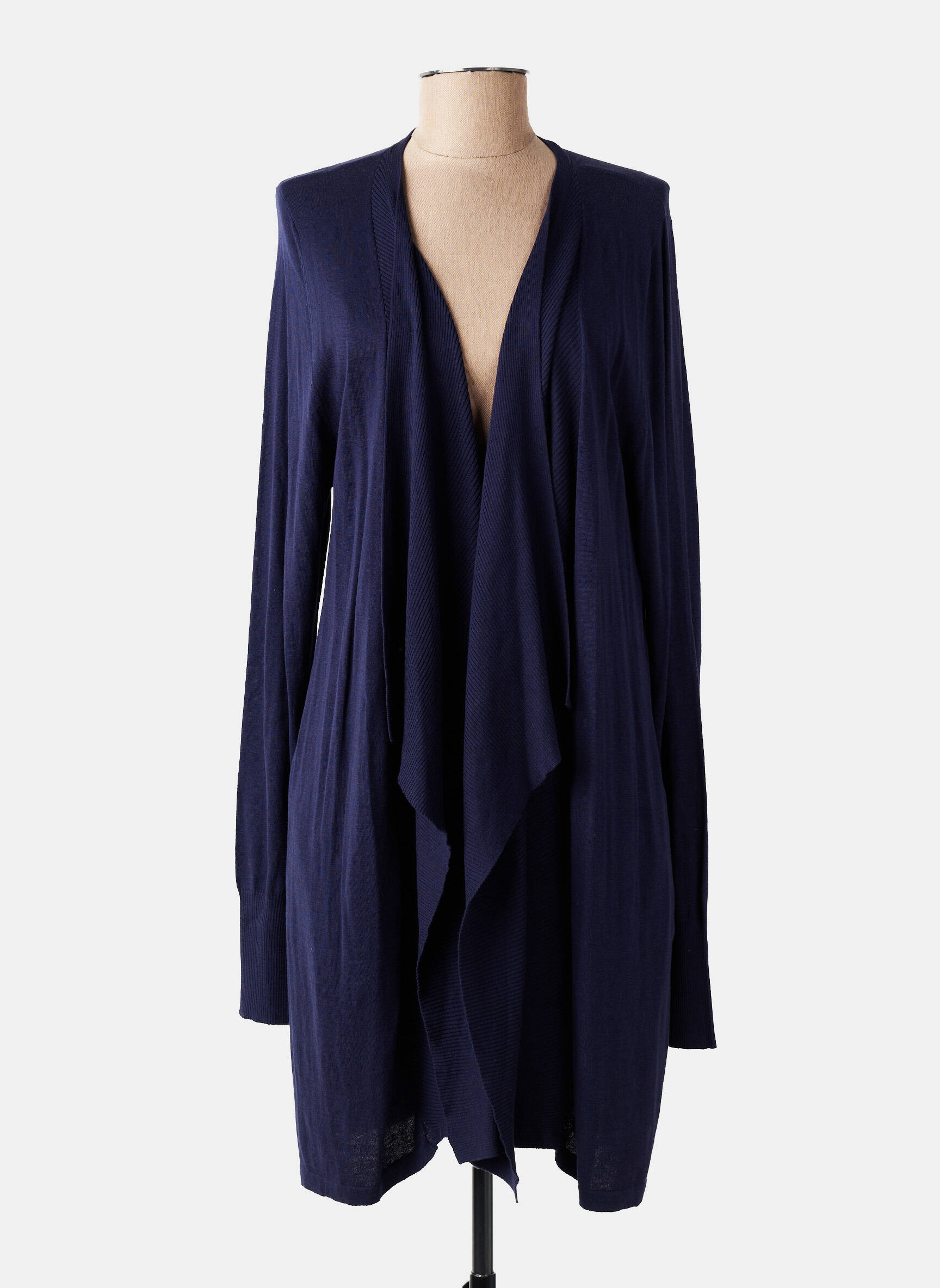 Gilet manches longues manches longues bleu MARJOLAINE femme