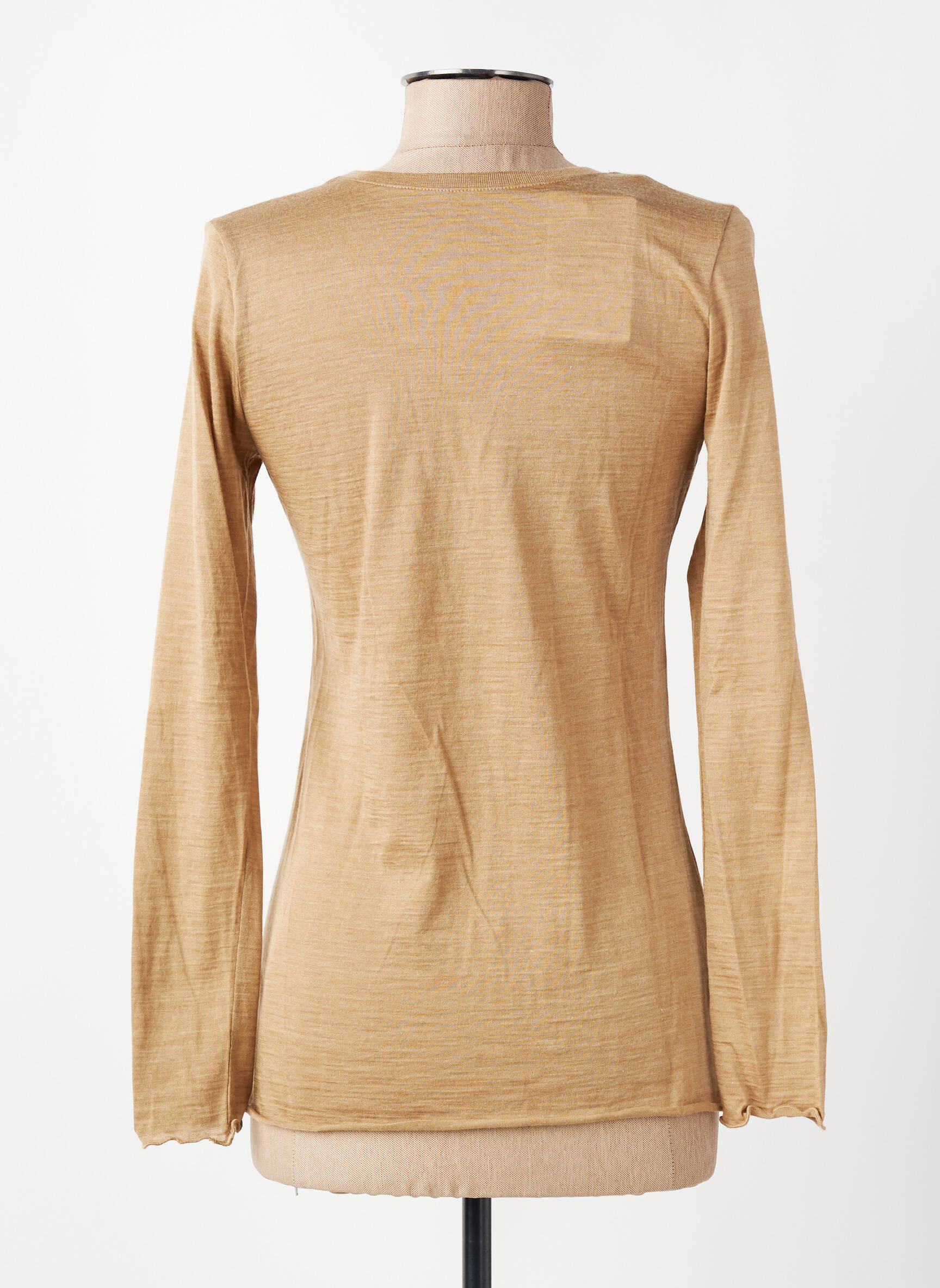 T-shirt manches longues manches longues marron LISANZA femme