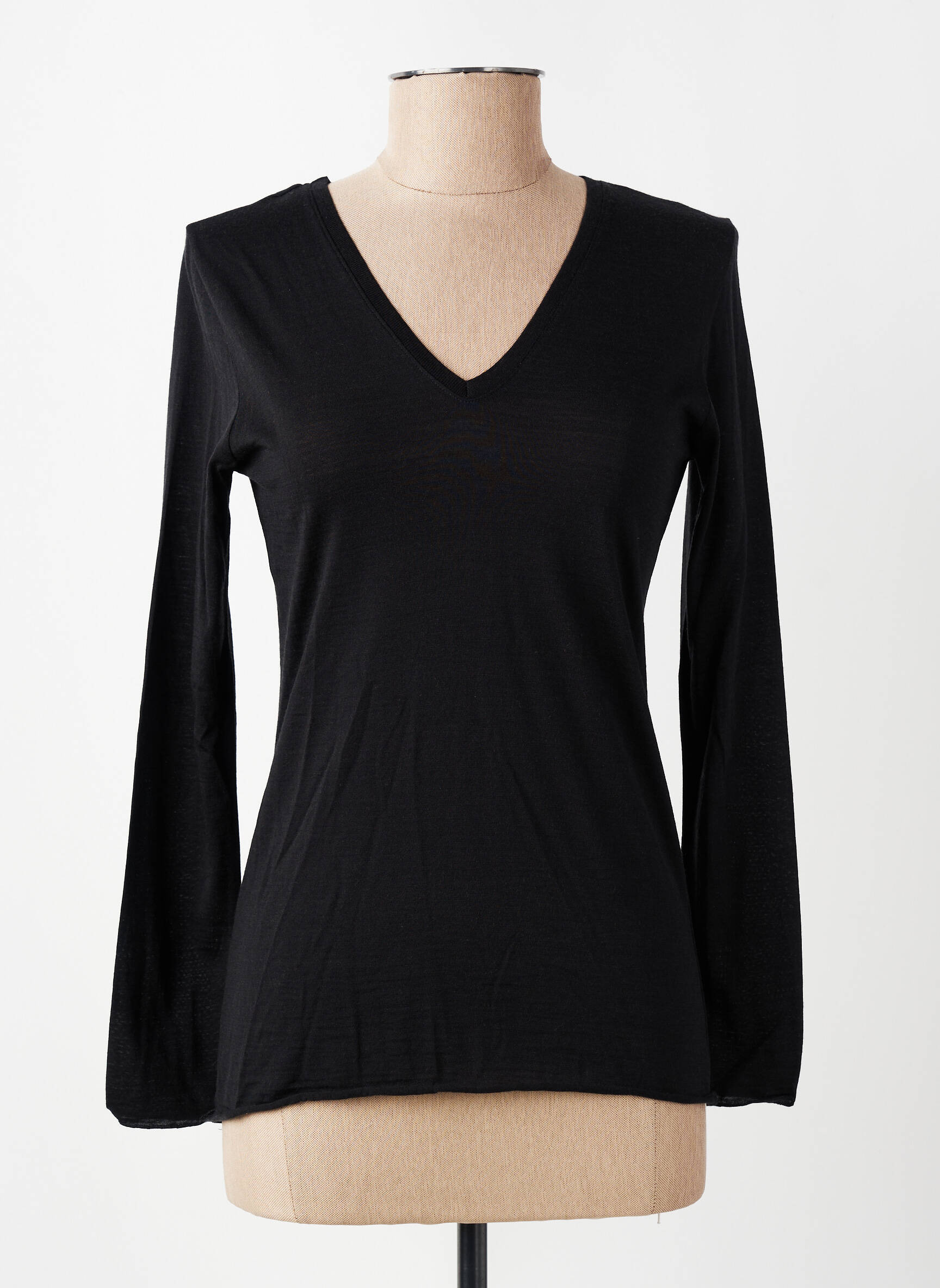 T-shirt manches longues manches longues noir LISANZA femme