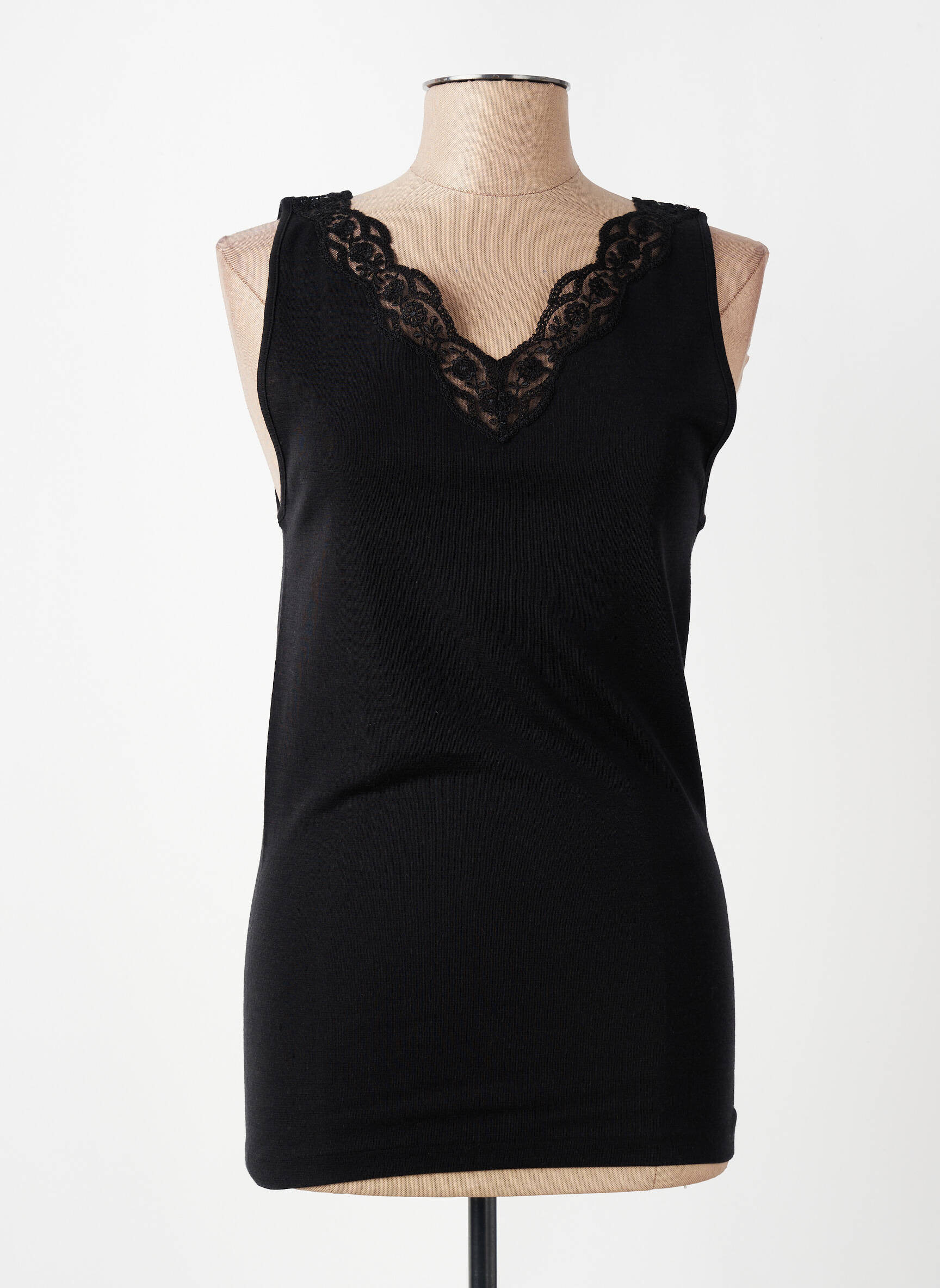 Débardeur stretch sans manche noir LISANZA femme