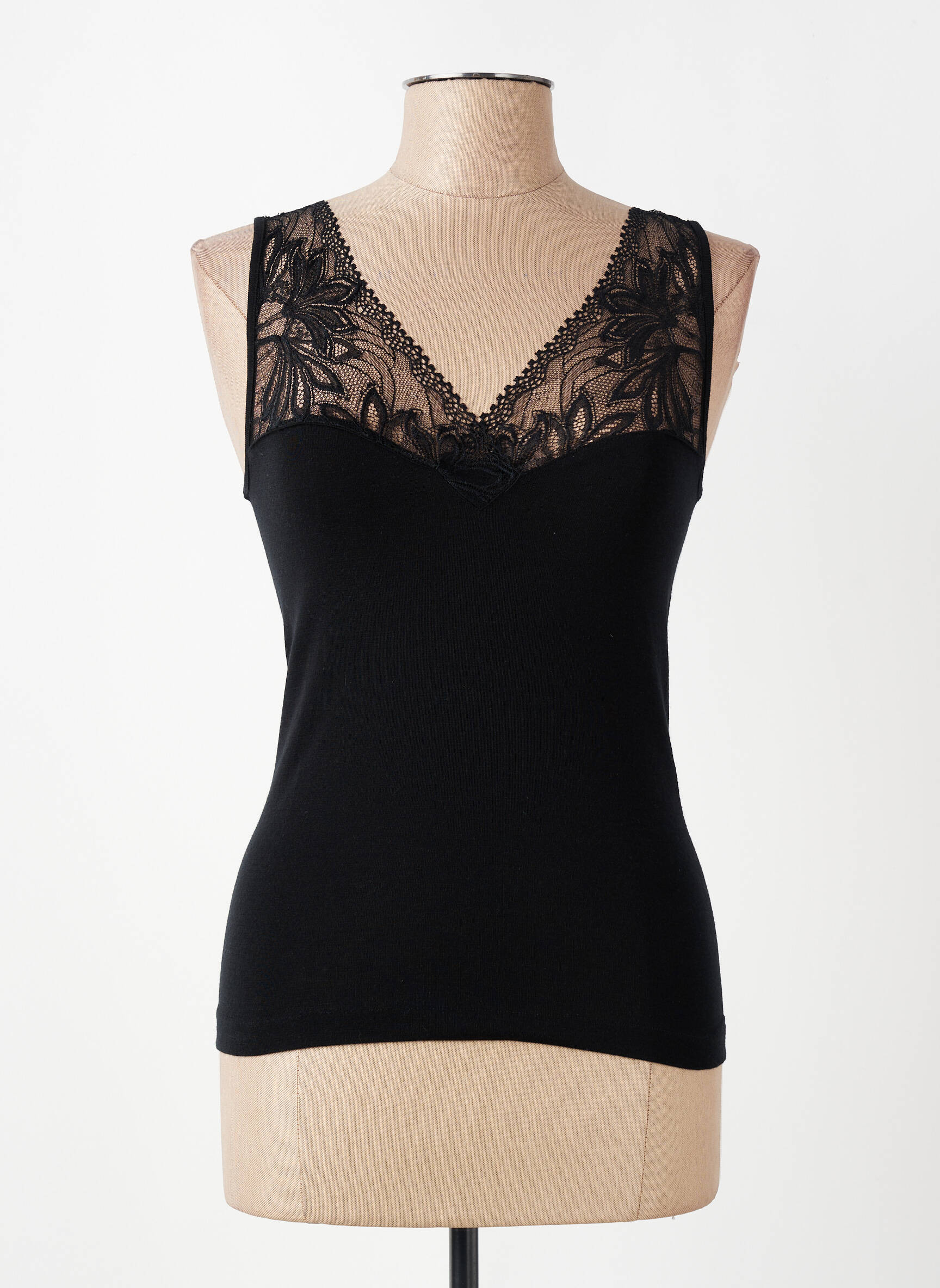 Débardeur stretch sans manche noir LISANZA femme