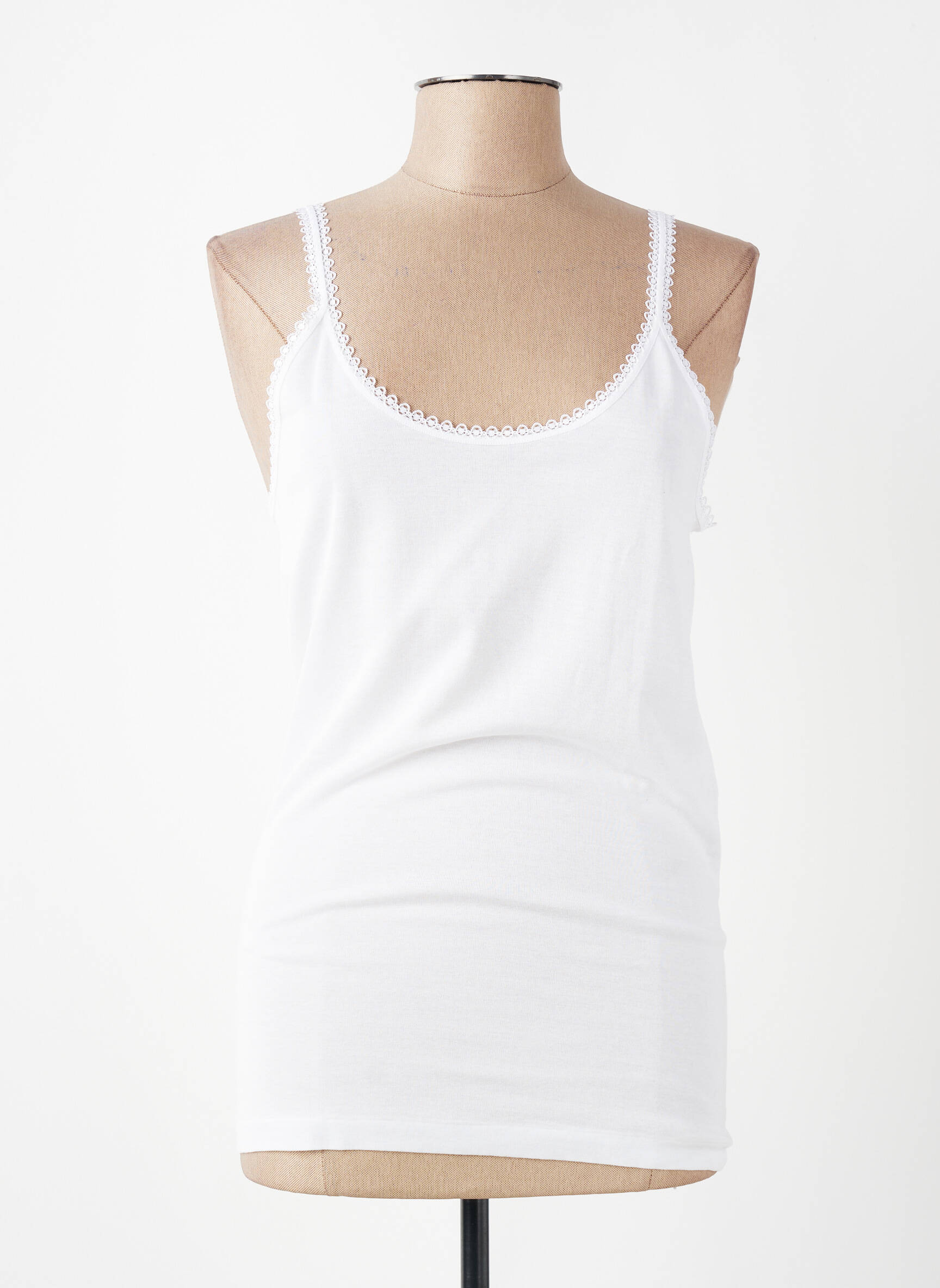 Débardeur coupe cintrée sans manche blanc LISANZA femme