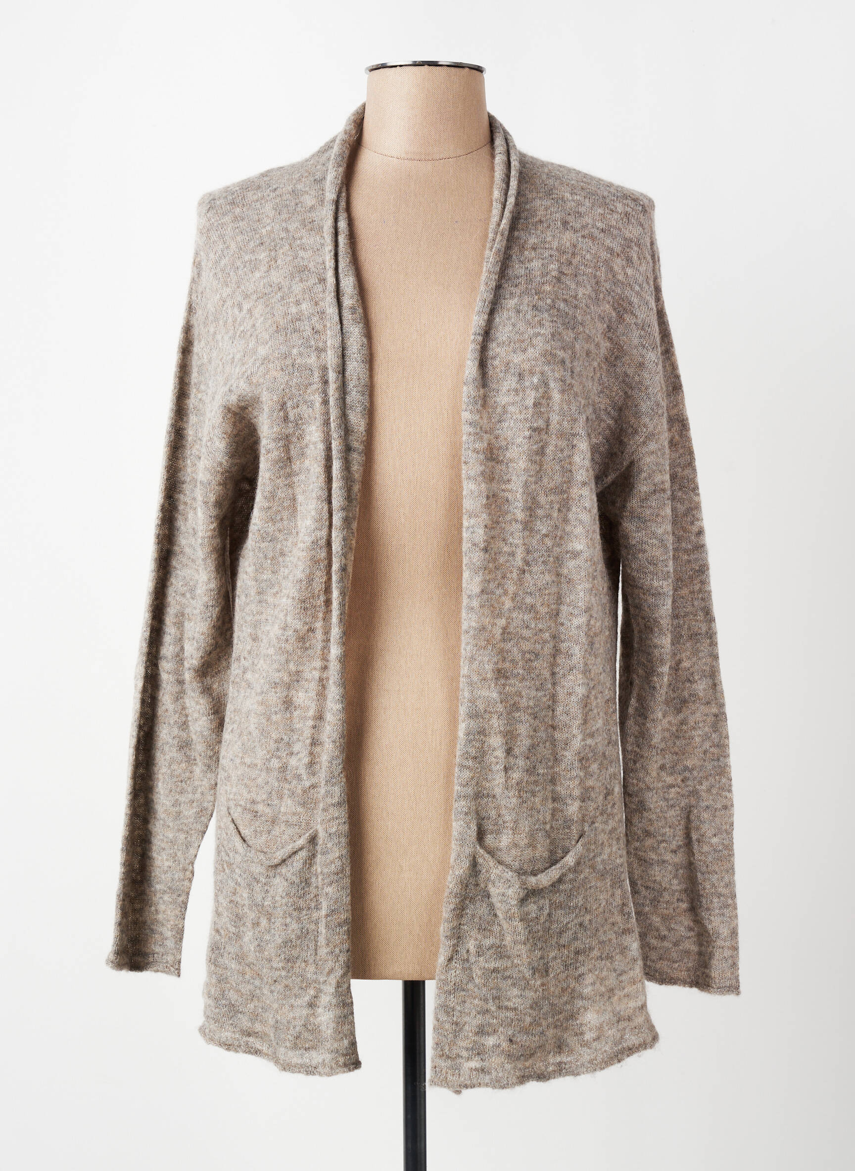 Gilet manches longues manches longues marron OSCALITO femme