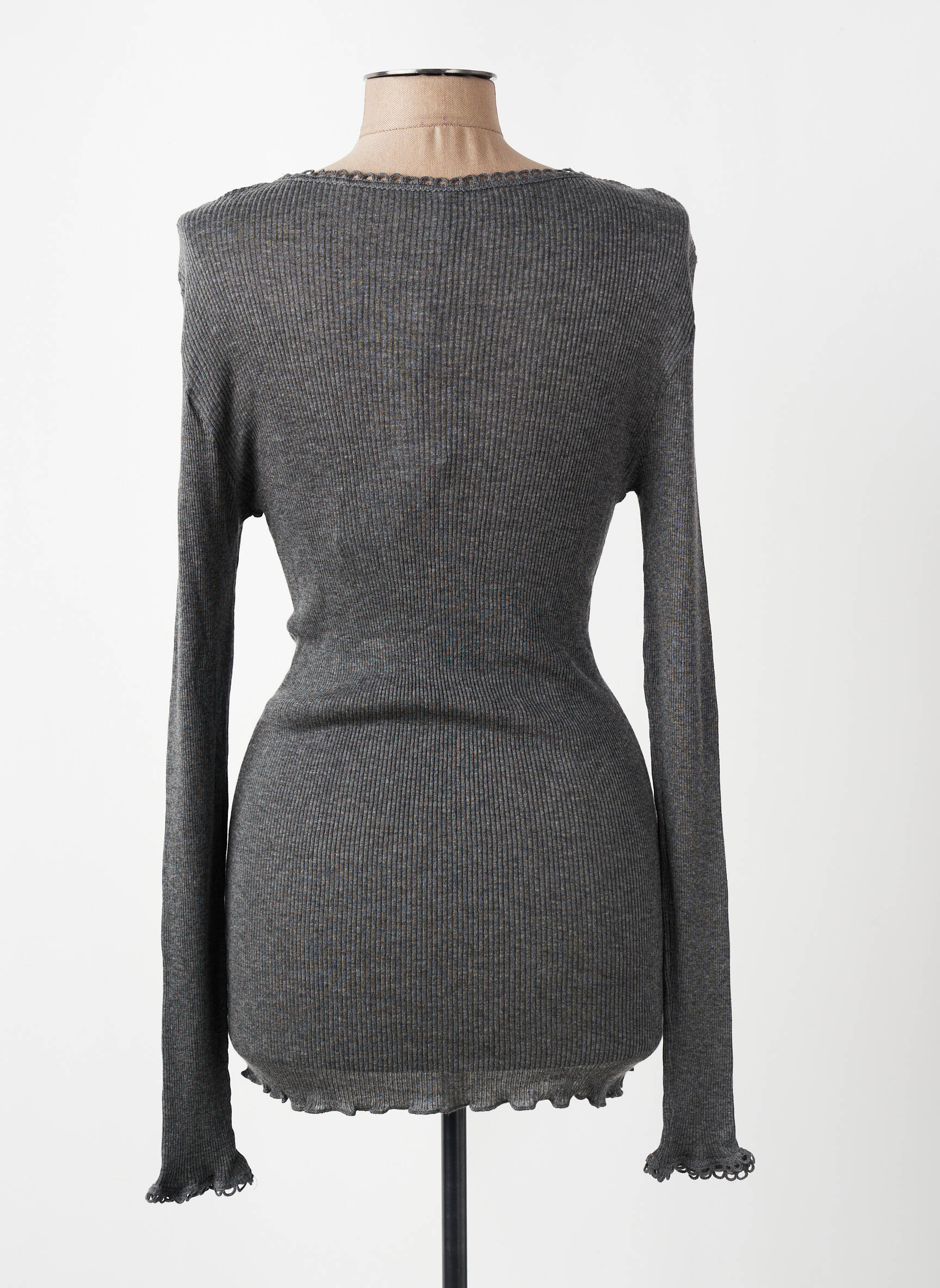 T-shirt manches longues manches longues gris LISANZA femme