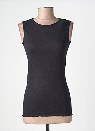 Top stretch sans manche noir JANIRA femme
