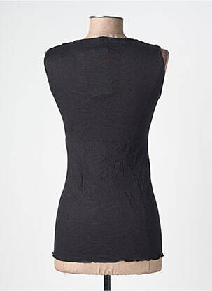 Top stretch sans manche noir JANIRA femme