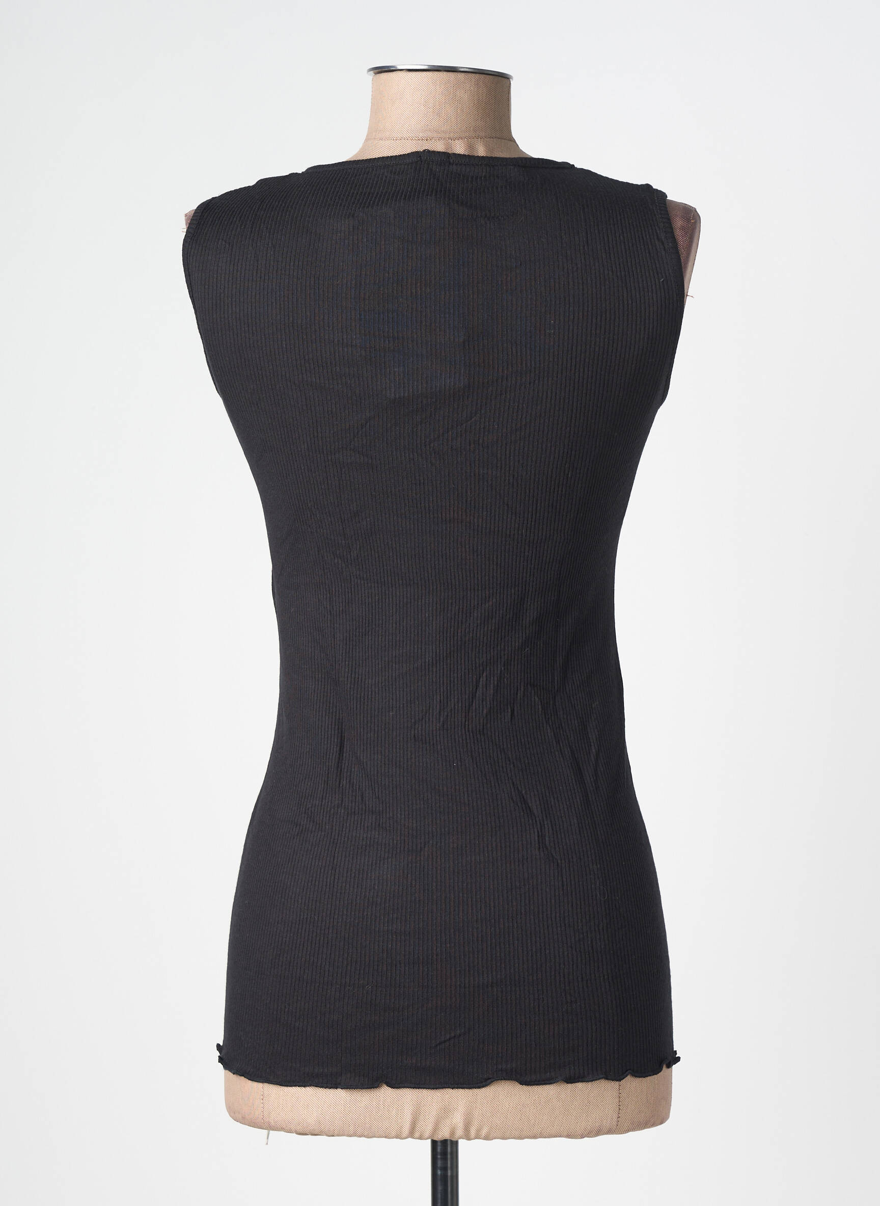 Top stretch sans manche noir JANIRA femme