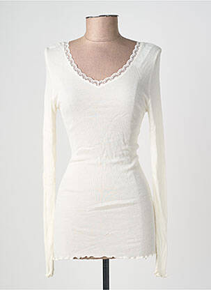 Top stretch manches longues beige JANIRA femme