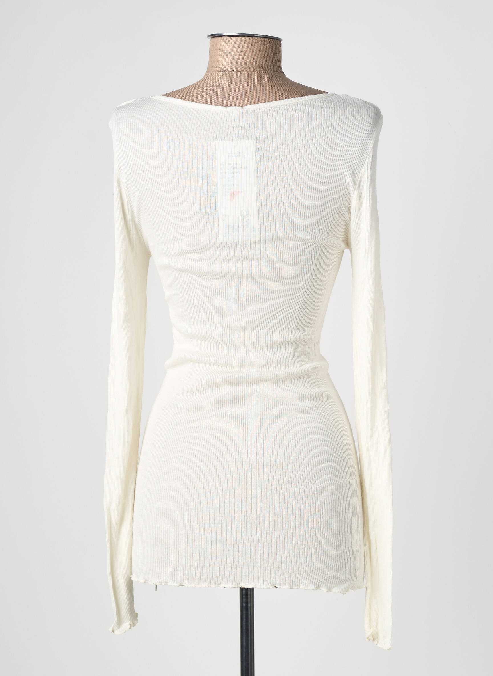 Top stretch manches longues beige JANIRA femme