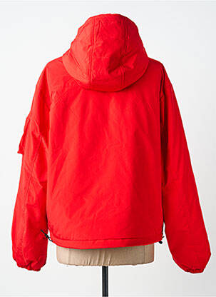 Doudoune manches longues a capuche rouge BOMBERS femme