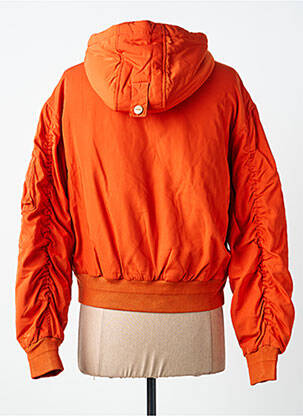 Blouson tissage imperméable orange BOMBERS femme