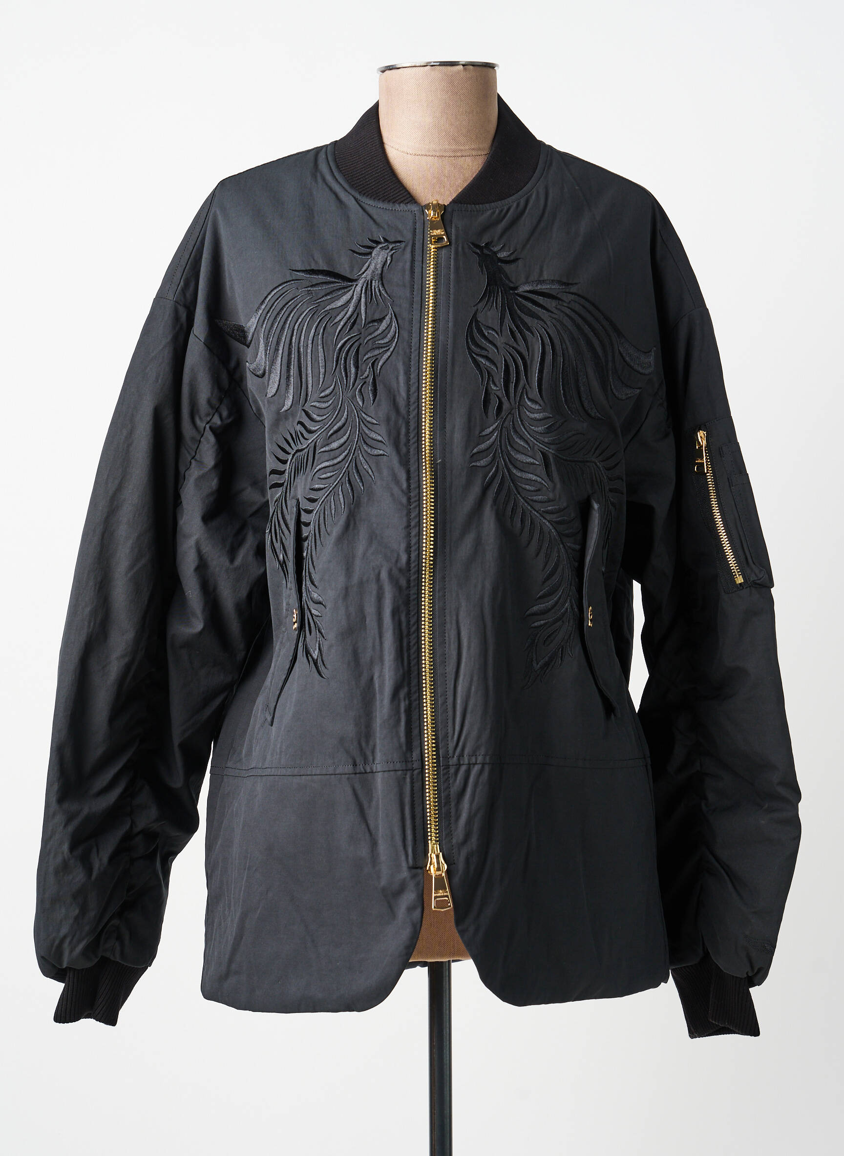 Doudoune manches longues sans capuche noir BOMBERS femme