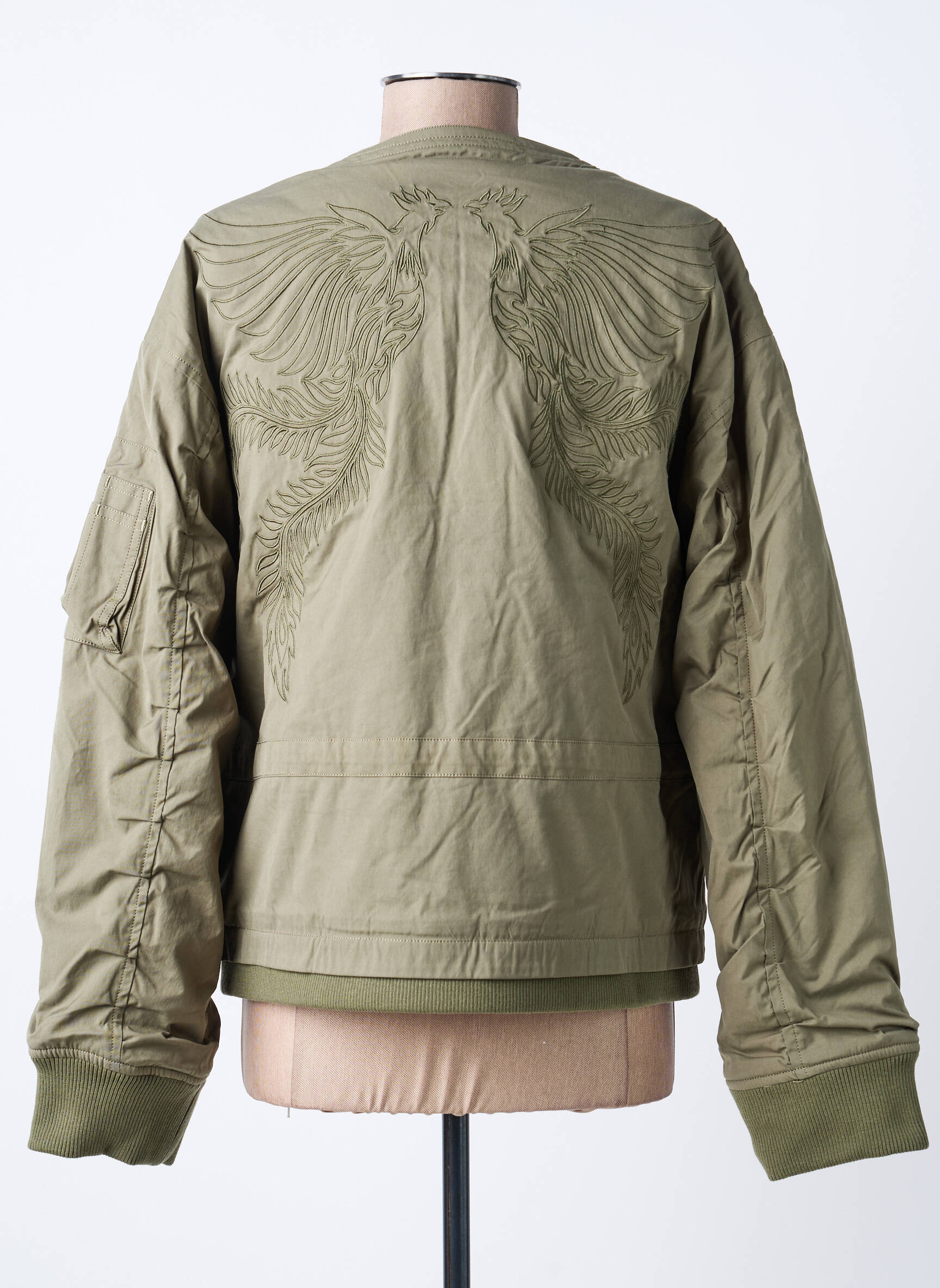 Doudoune manches longues sans capuche vert BOMBERS femme