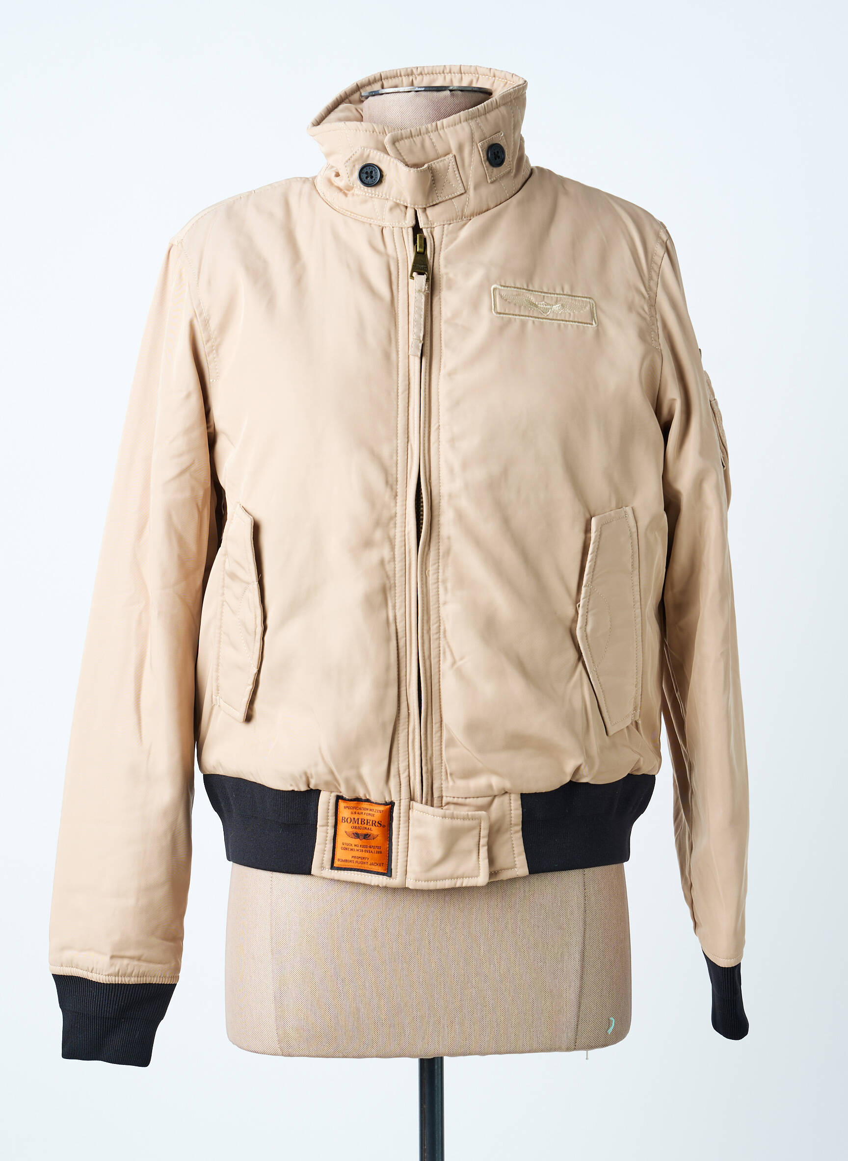 Doudoune manches longues sans capuche beige BOMBERS femme